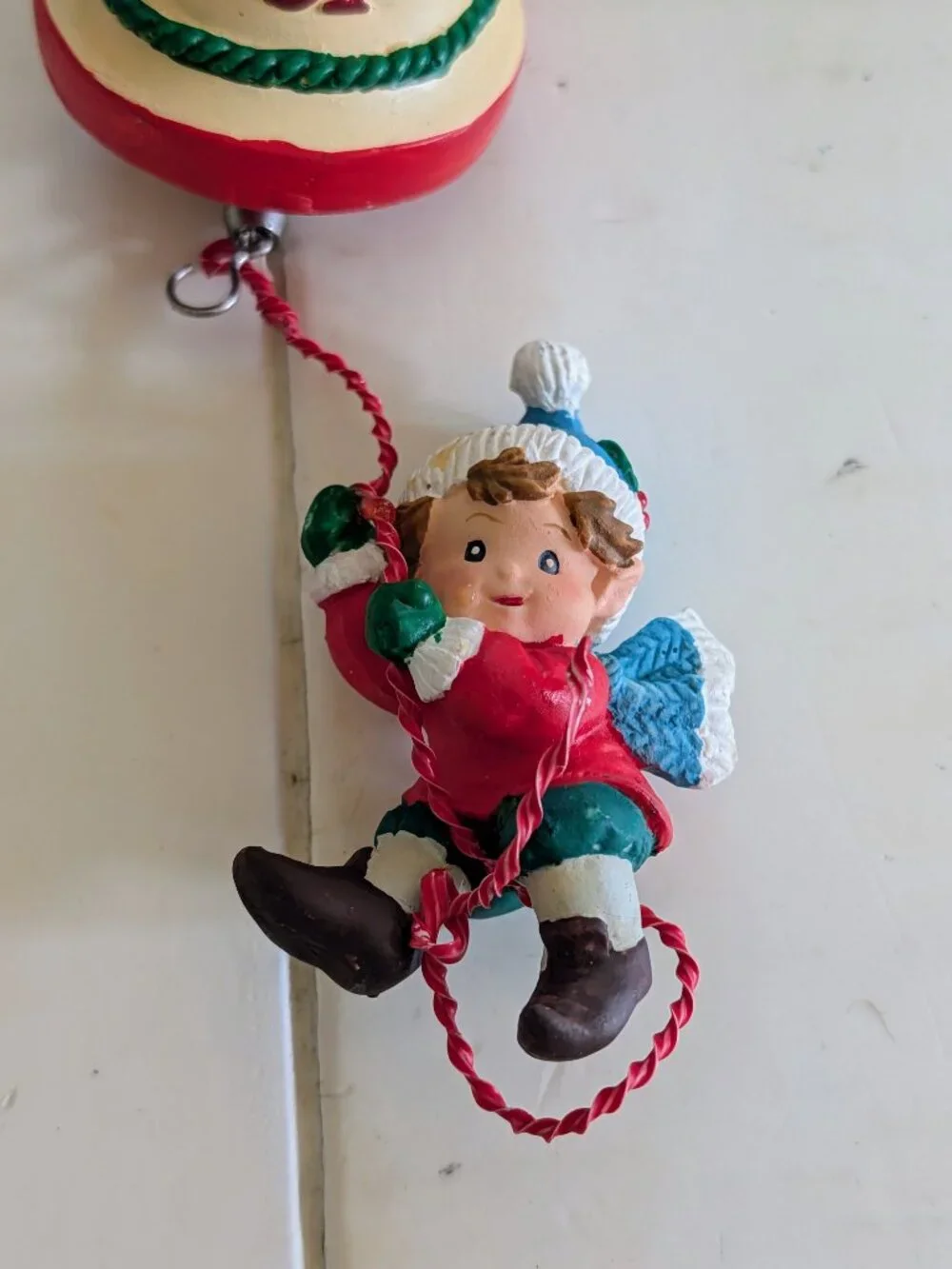 VTG 1995 Ornaments in Motion Christmas Ornament Elf Noel Bell Enchanted Workshop